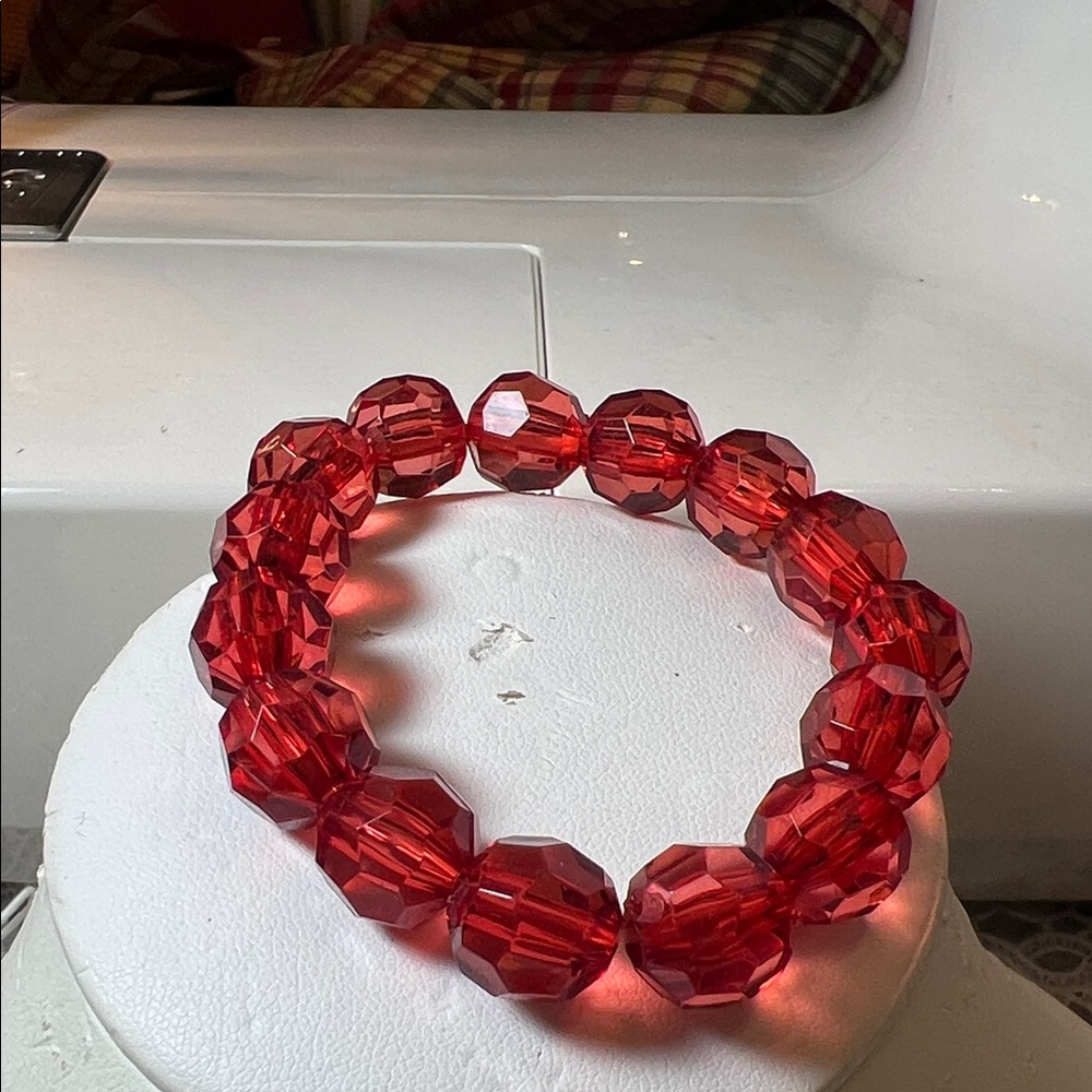 Red Beaded Bracelet